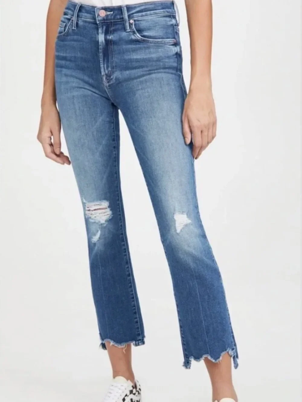 MOTHER The Insider Crop Step Chew in Dancing On Coals Women‎ 31 Denim Jeans